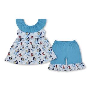 Little girls 2 piece character Themed Toddler shirt set